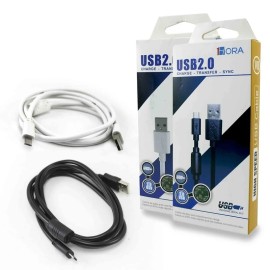 CABLE USB A V8 1 METRO 1HORA CAB031B NEGRO