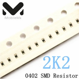 RESISTENCIA SMD 0402 2.2K 1/10 PARA ADAPTAR MICROFONO - 10 PIEZAS