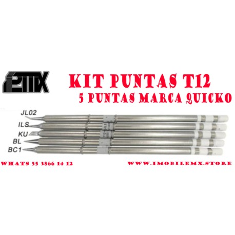 QUICKO  T12 CARTUCHO CAUTIN 1 PUNTA A ESCOGER