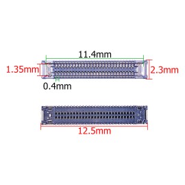 CONECTOR FPC HEMBRA PARA FLEX DE INTERCONEXION 54 PINES 2.3MM X 12.5MM PARA SAMSUNG S20+ NOTE 20