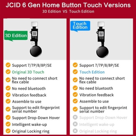 JCID 4 GEN TOUCH EDITION HUELLA NO BLUETOOTH IPHONE 7 Y 8 ORO