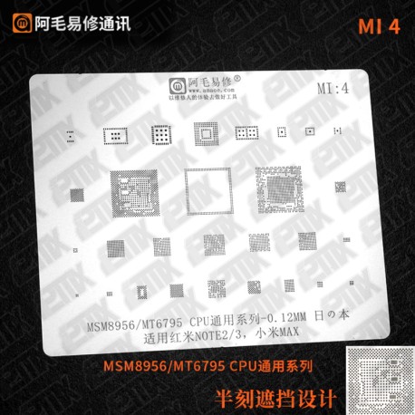 STENCIL AMAOE MI4 MSM8956 MT6795 CPU XIAOMI NOTE 2 NOTE 3