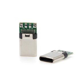 PLUG MACHO USB TIPO C 24 PIN / 4 PIN PARA SOLDAR