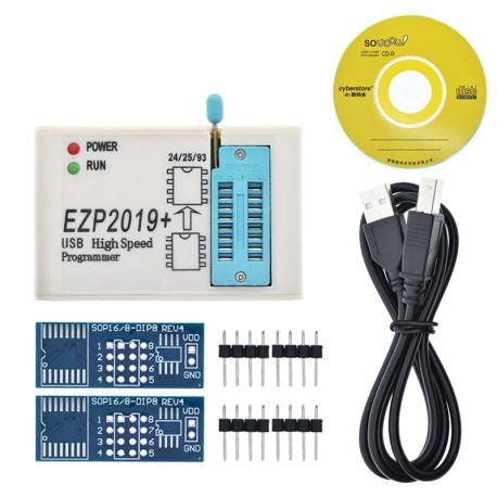 EZP2019+ PROGRAMADOR MEMORIAS FLASH BIOS EEPROMM SPI SOPORTA 24/25/26/93